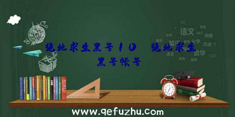 「绝地求生黑号10」|绝地求生黑号帐号